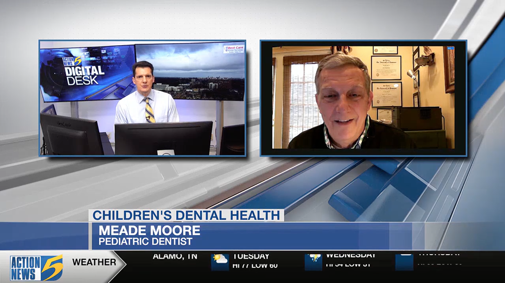 Dr. Moore Speaks With Action News 5 About Children’s Dental Health Month